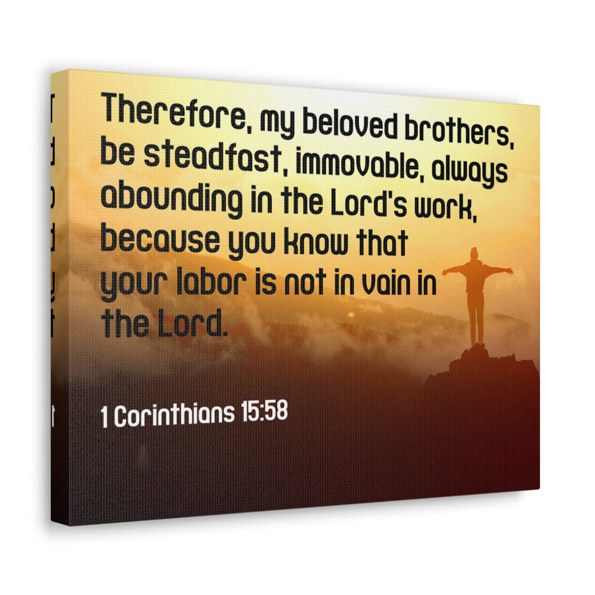 Lord's Work 1 Corinthians 15:58 Christian Dad Canvas-Express Your Love Gifts