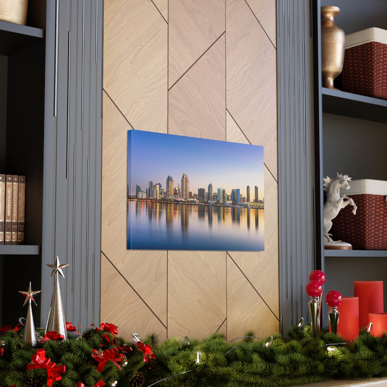 San Diego Daytime Skyline Canvas Artwork High-Quality Breathtaking Stunning Cityscape for Home Decor Ready to Hang-Express Your Love Gifts