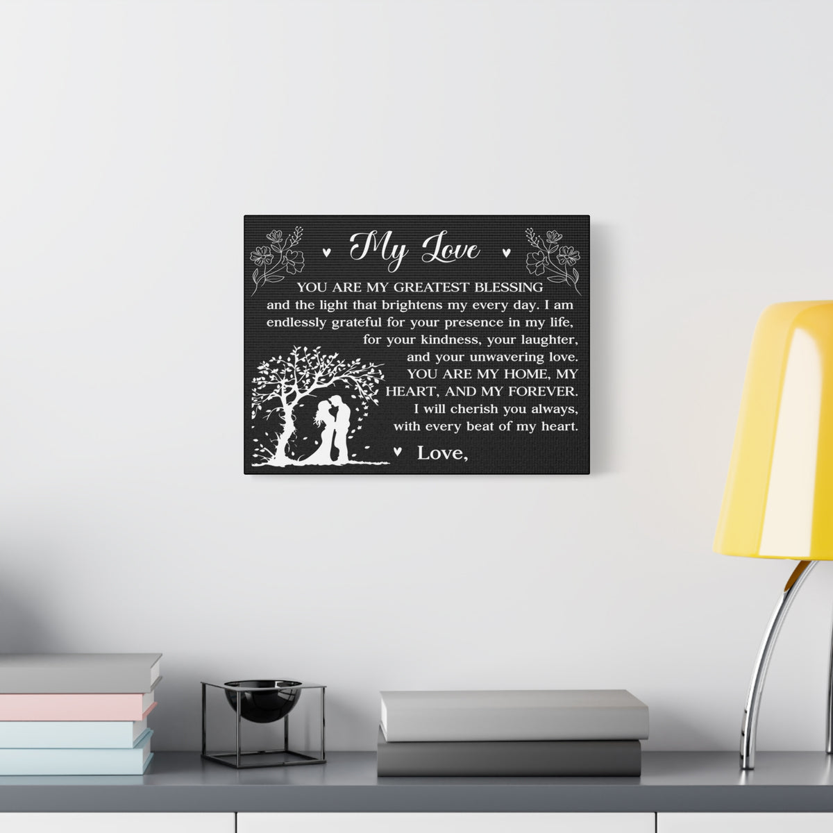 Personalized You Are My Greatest Blessing Romantic Inspirational Print Ready to Hang Artwork Unframed-Express Your Love Gifts