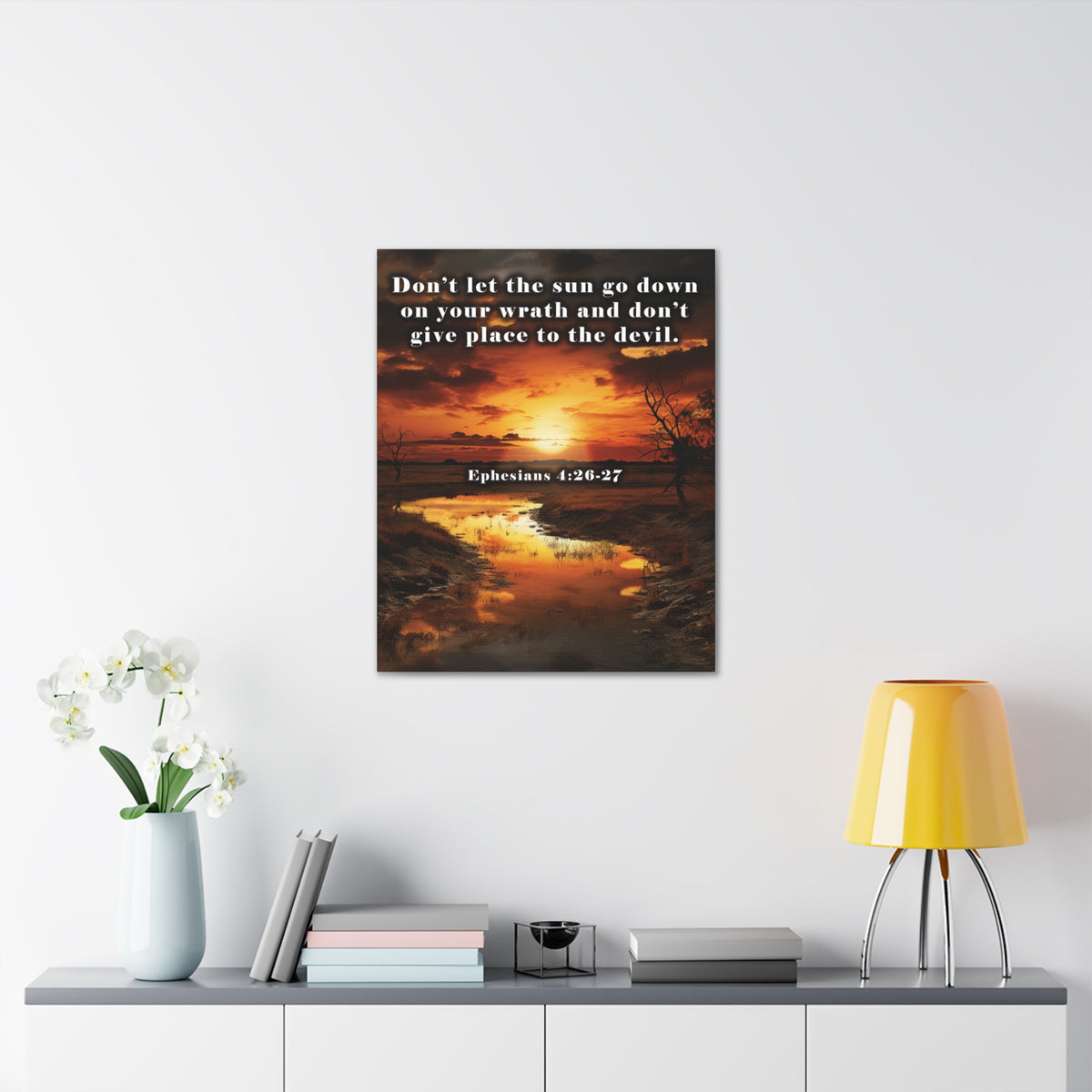 Scripture Walls Be Ye Angry Ephesians 4:26-27 Christian Wall Art Print Ready to Hang Unframed-Express Your Love Gifts