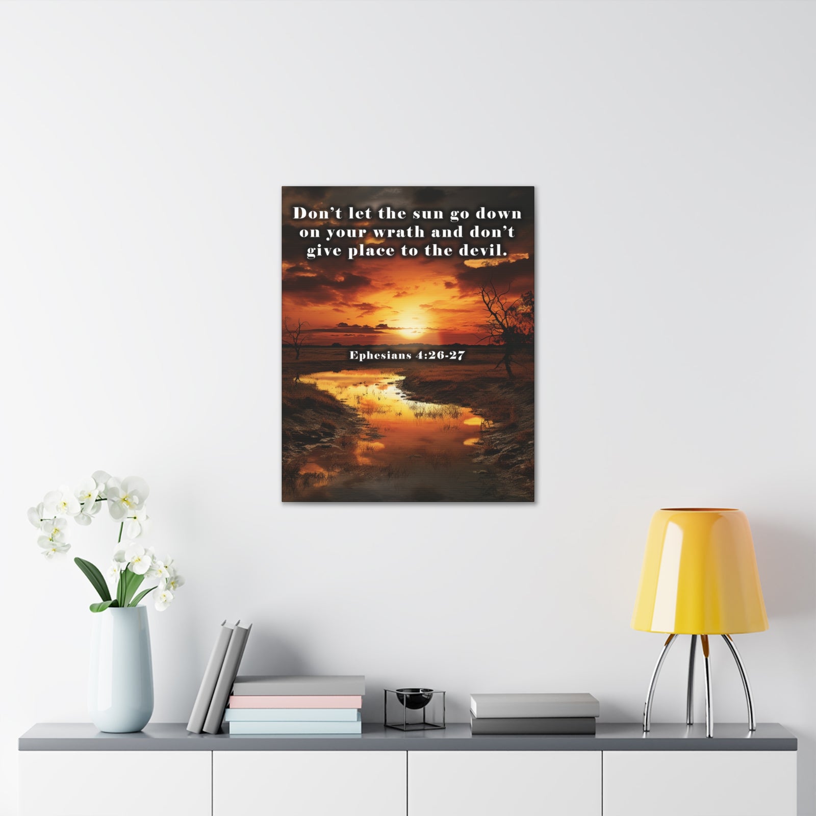 Scripture Walls Be Ye Angry Ephesians 4:26-27 Christian Wall Art Print Ready to Hang Unframed-Express Your Love Gifts