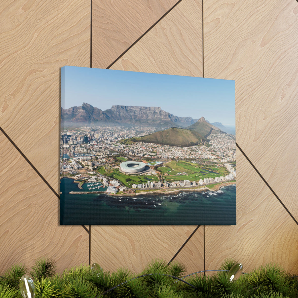 Cape Town Daytime Skyline Canvas Artwork High-Quality Breathtaking Stunning Cityscape for Home Decor Ready to Hang-Express Your Love Gifts