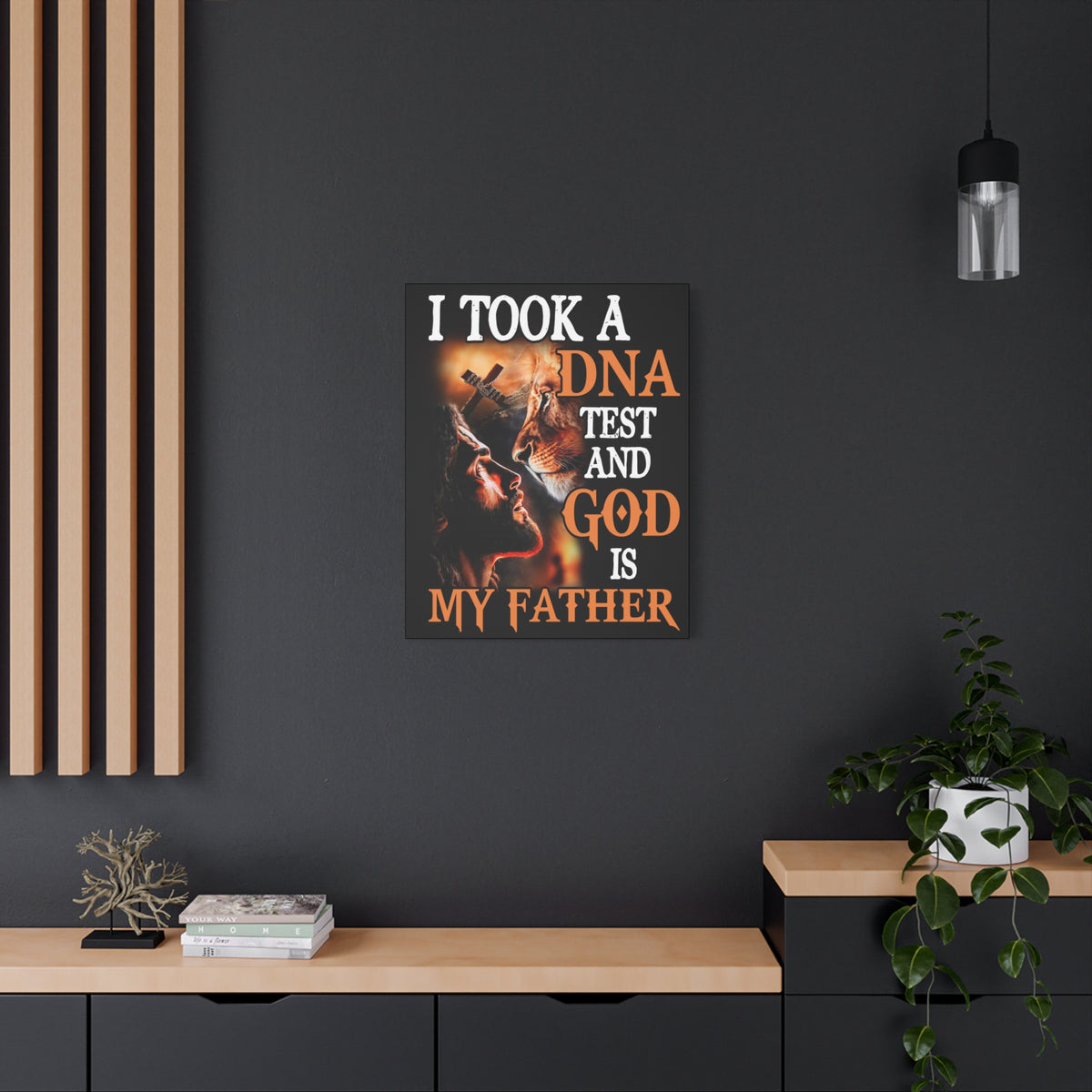Inspirational Wall Art God is My Father Motivation Wall Decor for Home Office Gym Inspiring Success Quote Print Ready to Hang Unframed-Express Your Love Gifts
