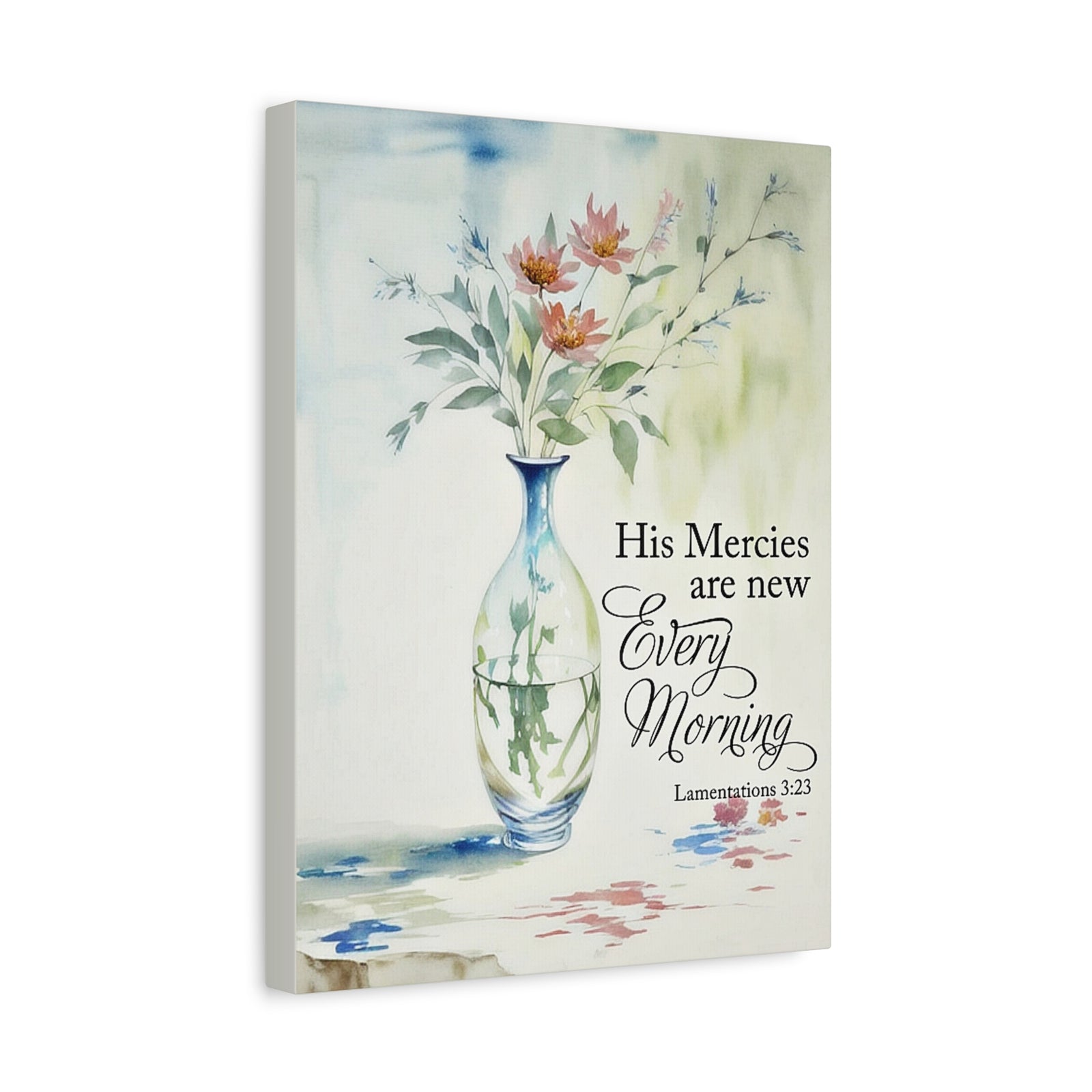 Scripture Walls Lamentations 3:23 Every Morning Bible Verse Canvas Christian Wall Art Ready to Hang Unframed-Express Your Love Gifts