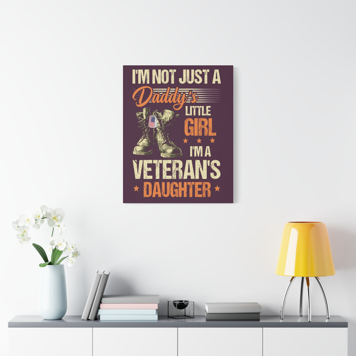 Veteran's Daughter Canvas Art - Proud Military Family Decor-Express Your Love Gifts