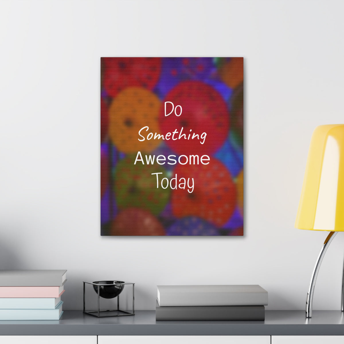 Inspirational Quote Canvas Do Something Awesome Today Motivational Print Ready to Hang Artwork-Express Your Love Gifts