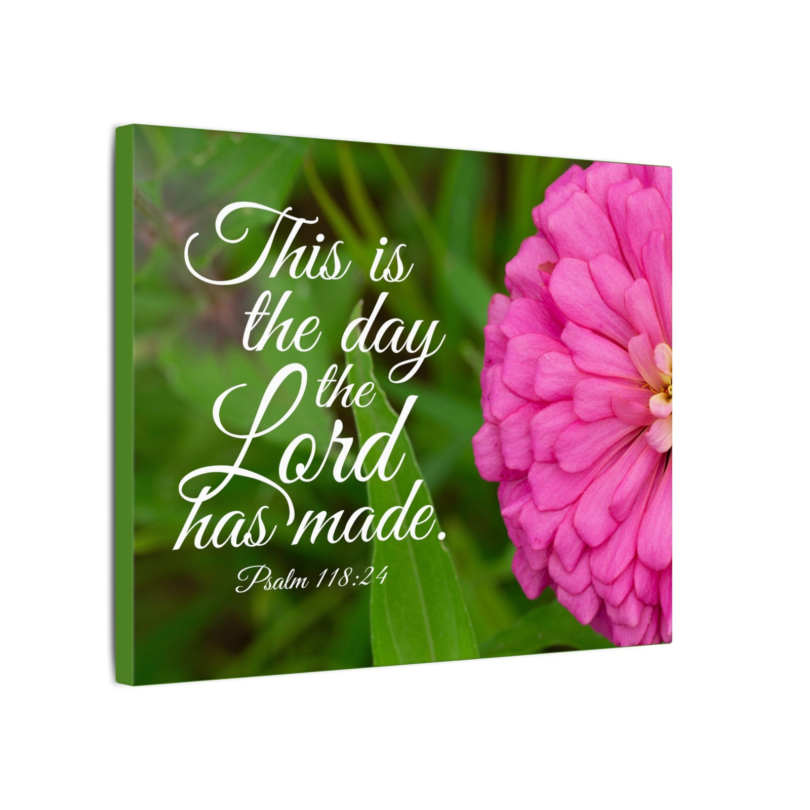 Scripture Canvas The Lord Has Made Psalm 118:24 Christian Wall Art Bible Verse Print Ready to Hang-Express Your Love Gifts