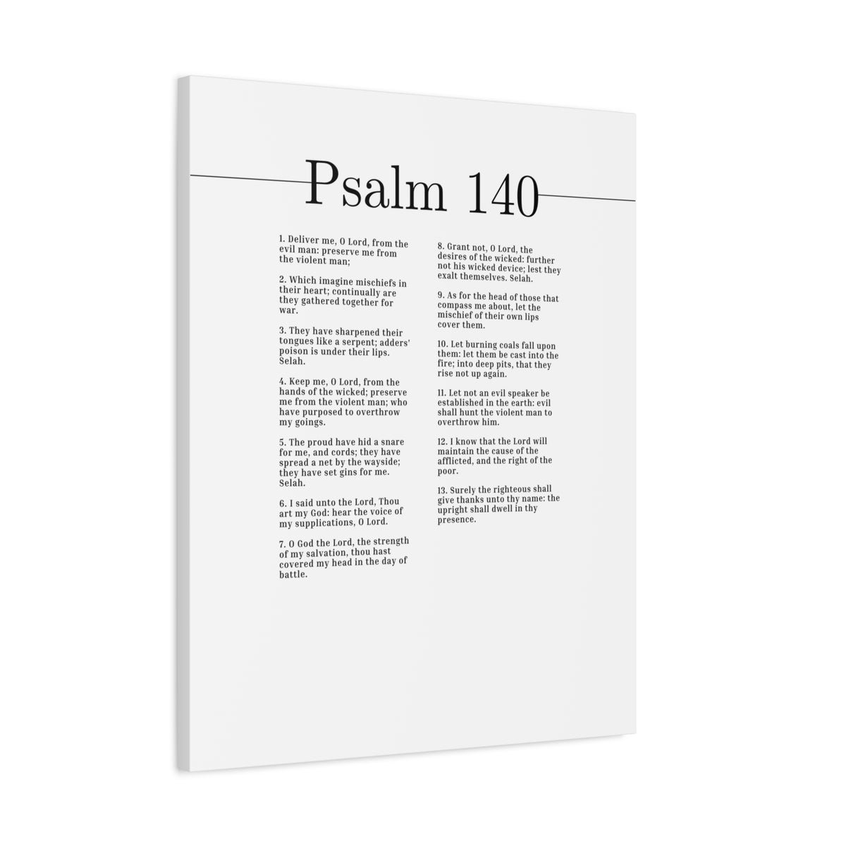 Scripture Canvas Keep Me, O Lord Psalm 140 Christian Wall Art Bible Verse Print Ready to Hang-Express Your Love Gifts