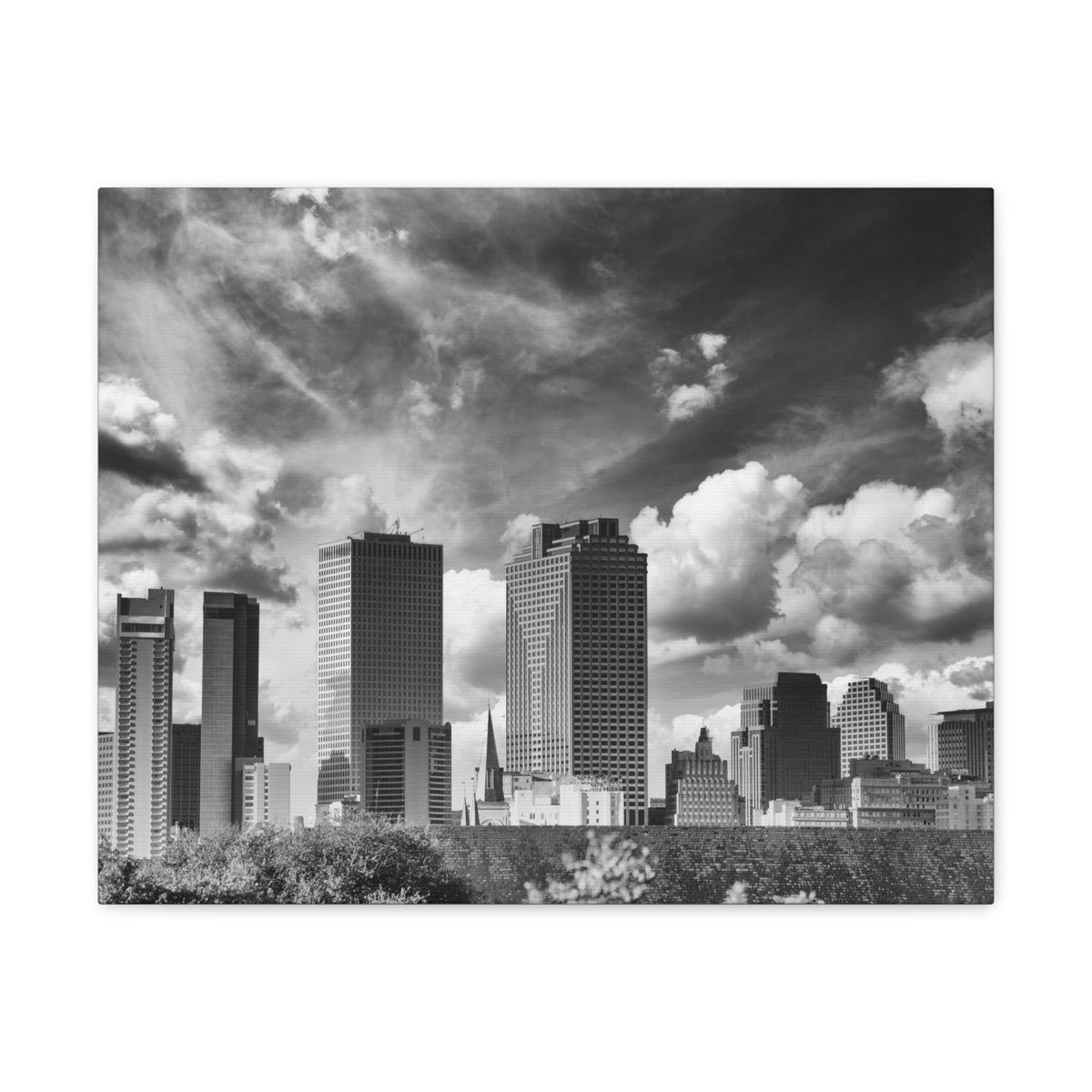 New Orleans Black And White Skyline Canvas Artwork High-Quality Breathtaking Stunning Cityscape for Home Decor Ready to Hang-Express Your Love Gifts