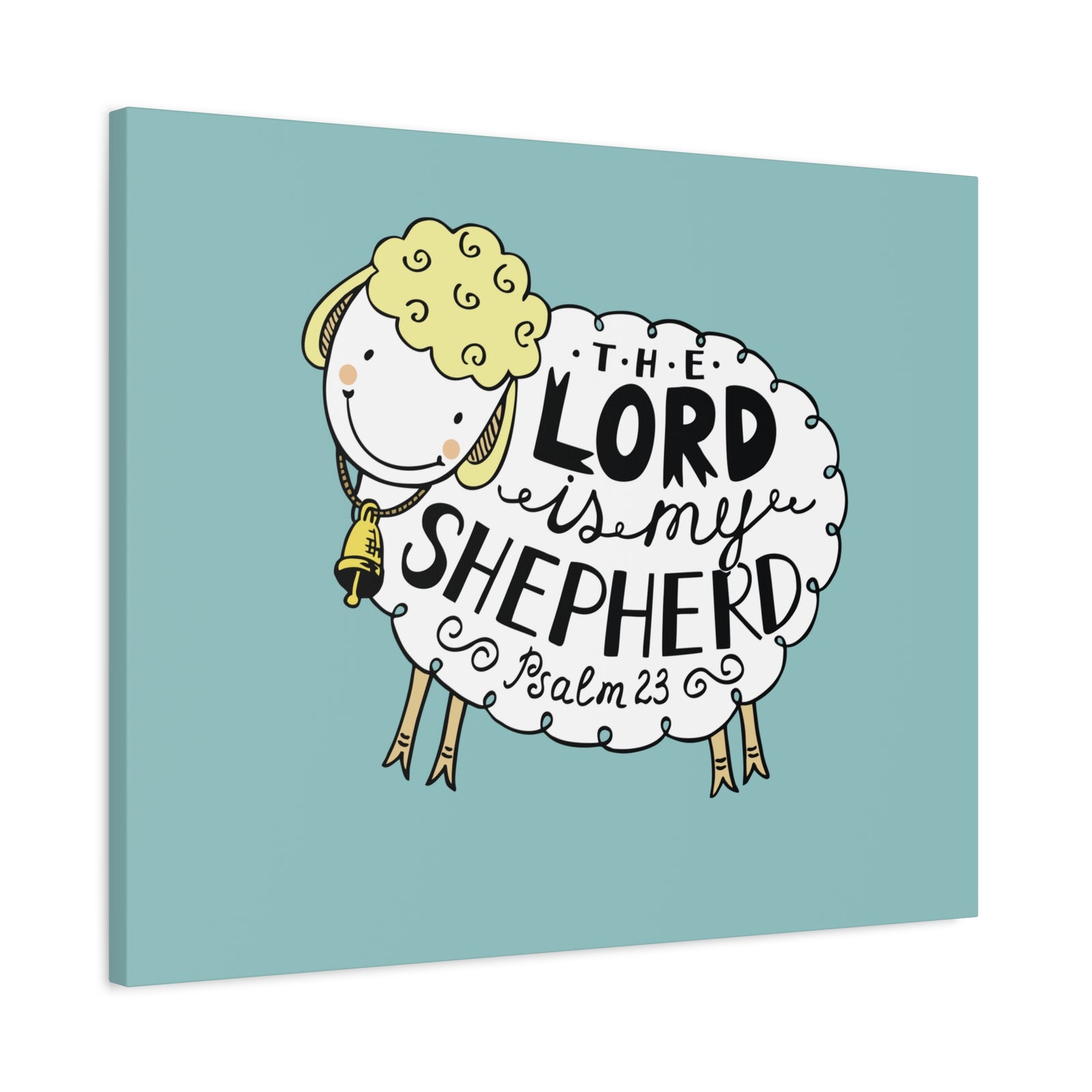 Scripture Canvas My Shepherd Sheep Psalm 23 Christian Wall Art Bible Verse Print Ready to Hang-Express Your Love Gifts