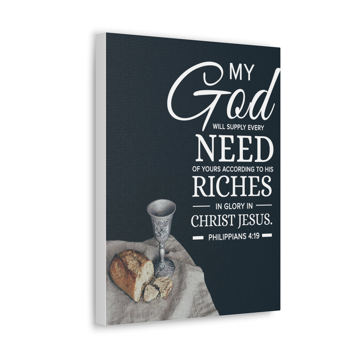Bible Verse Canvas My God Need Riches Philippians 4:19 Wall Art Christian Home Decor-Express Your Love Gifts