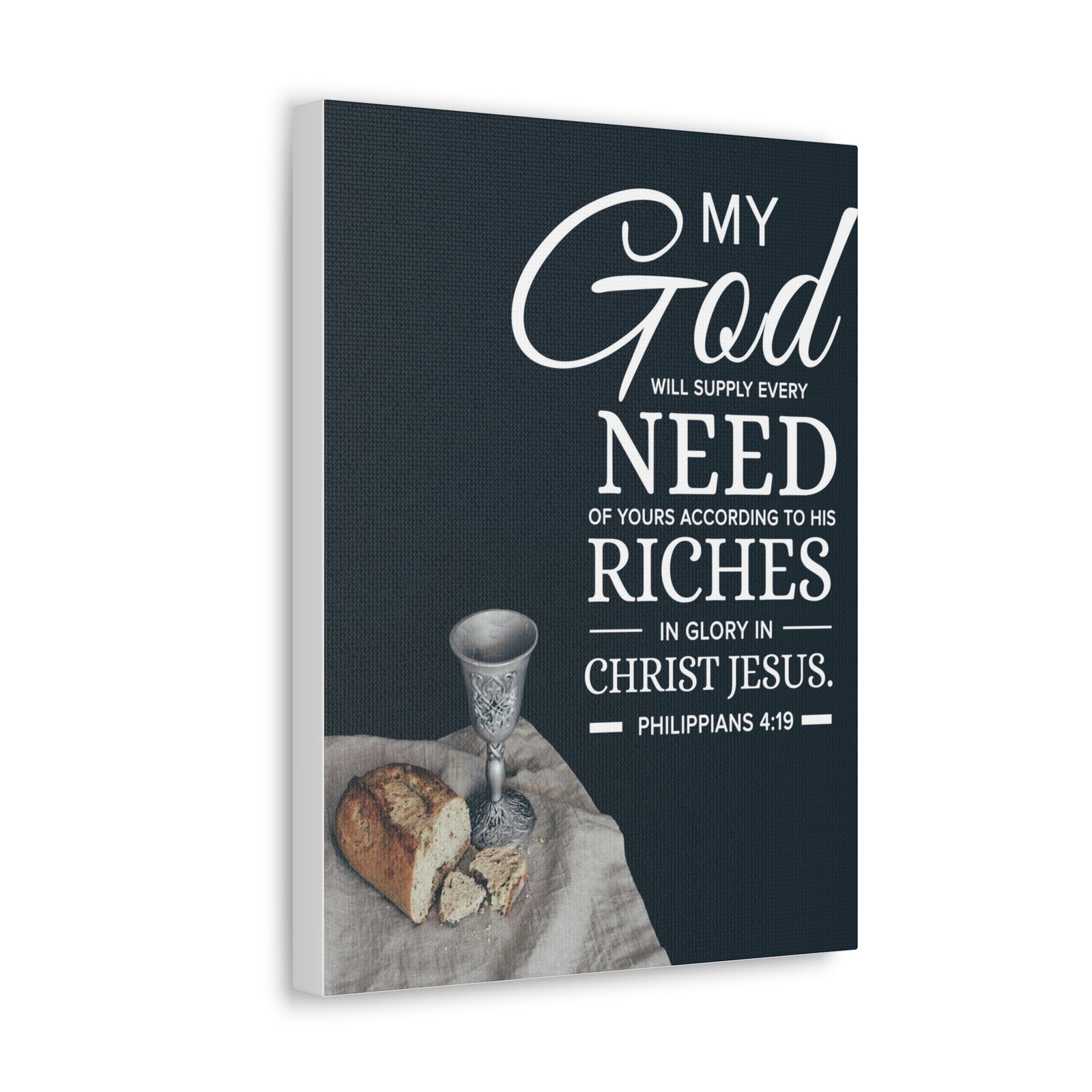 Bible Verse Canvas My God Need Riches Philippians 4:19 Wall Art Christian Home Decor-Express Your Love Gifts