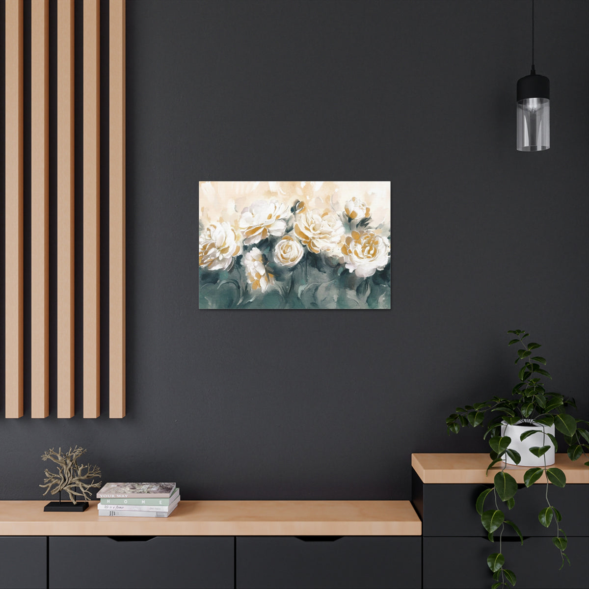 Painting With Flower Rose And Peonies Flower Canvas Wall Art for Home Decor Ready-to-Hang-Express Your Love Gifts