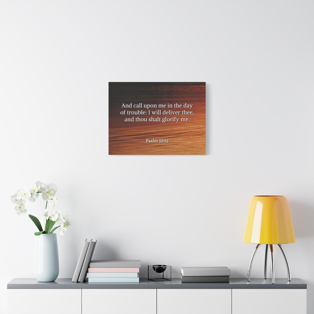 Scripture Walls Call On Me Psalm 50:15 Bible Verse Canvas Christian Wall Art Ready to Hang-Express Your Love Gifts