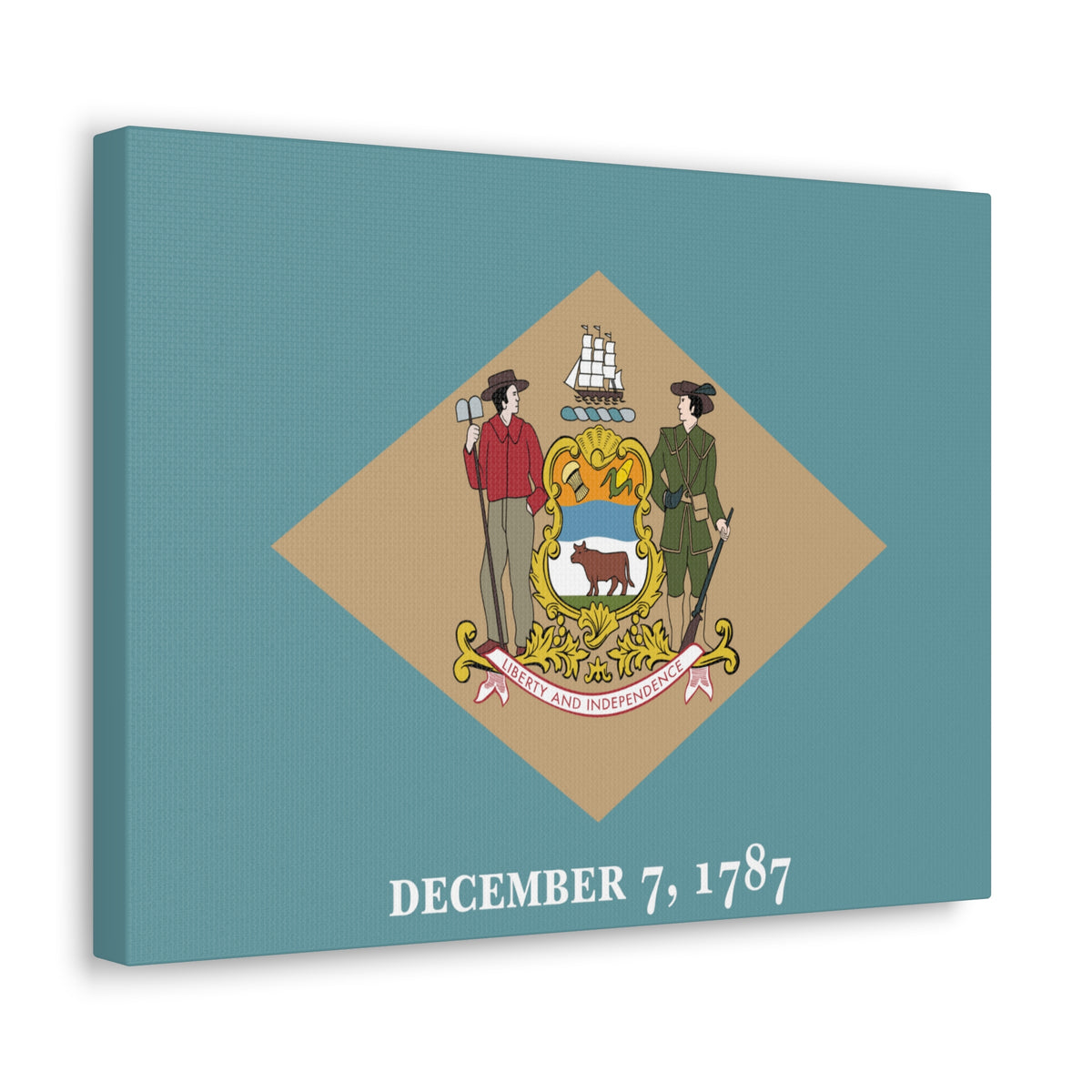 Delaware State Flag Canvas Vibrant Wall Art Unframed Home Decor-Express Your Love Gifts