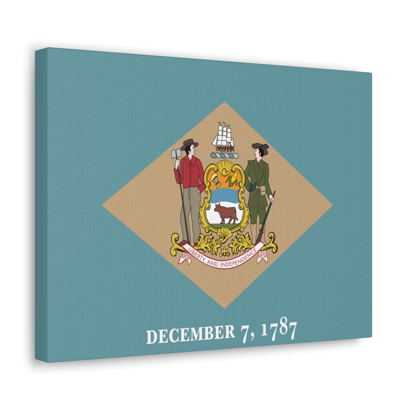 Delaware State Flag Canvas Vibrant Wall Art Unframed Home Decor-Express Your Love Gifts