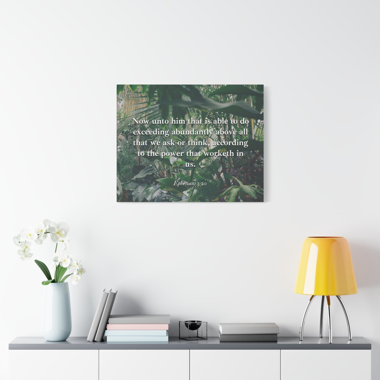 Scripture Canvas Above All Ephesians 3:20 Christian Wall Art Bible Verse Print Ready to Hang-Express Your Love Gifts