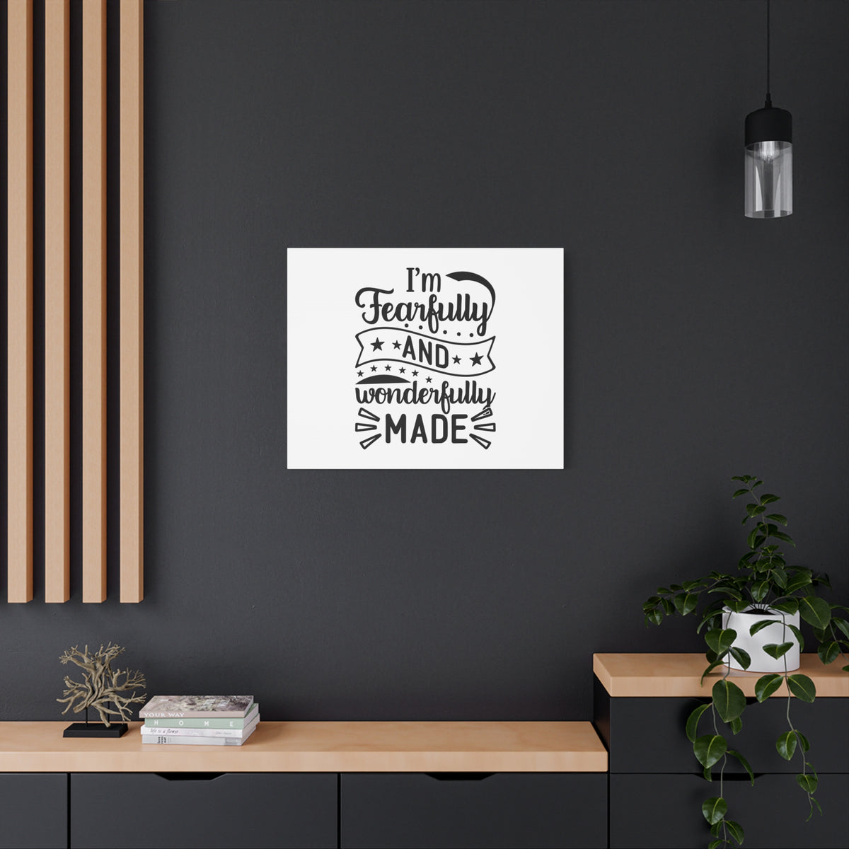Scripture Canvas I'm Fearfully And Wonderfully Made Psalm 139:14 Christian Wall Art Bible Verse Print Ready to Hang-Express Your Love Gifts