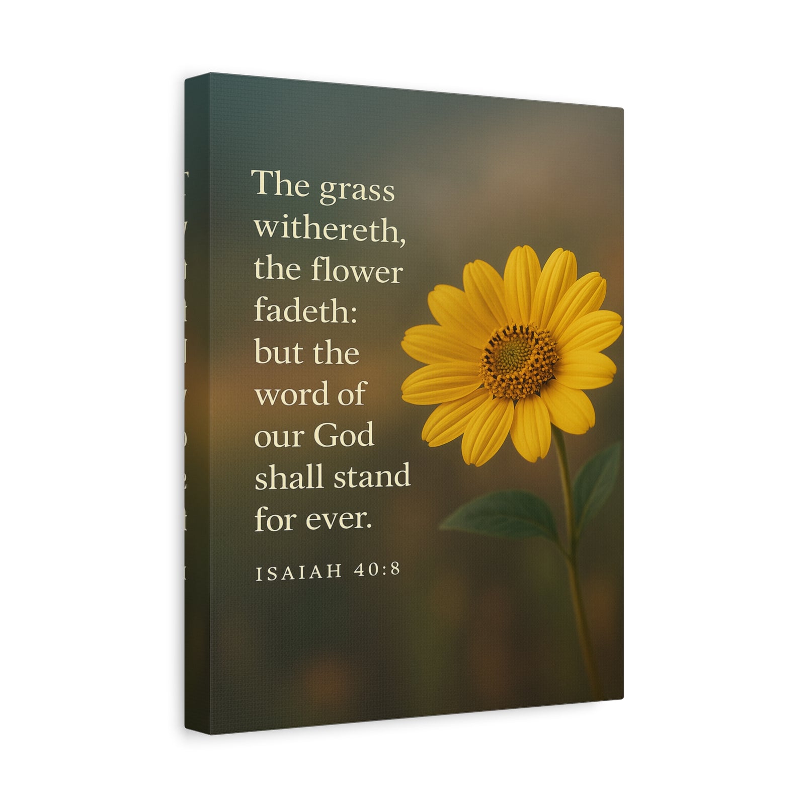 Bible Verse Canvas Isaiah 40:8 Christian Home Décor Wall Art Scripture Ready to Hang Faith Print-Express Your Love Gifts