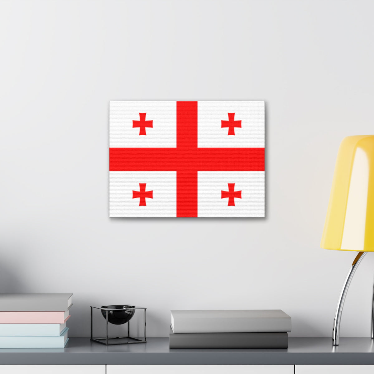 Georgia Country Flag Canvas Vibrant Wall Art Unframed Home Decor-Express Your Love Gifts