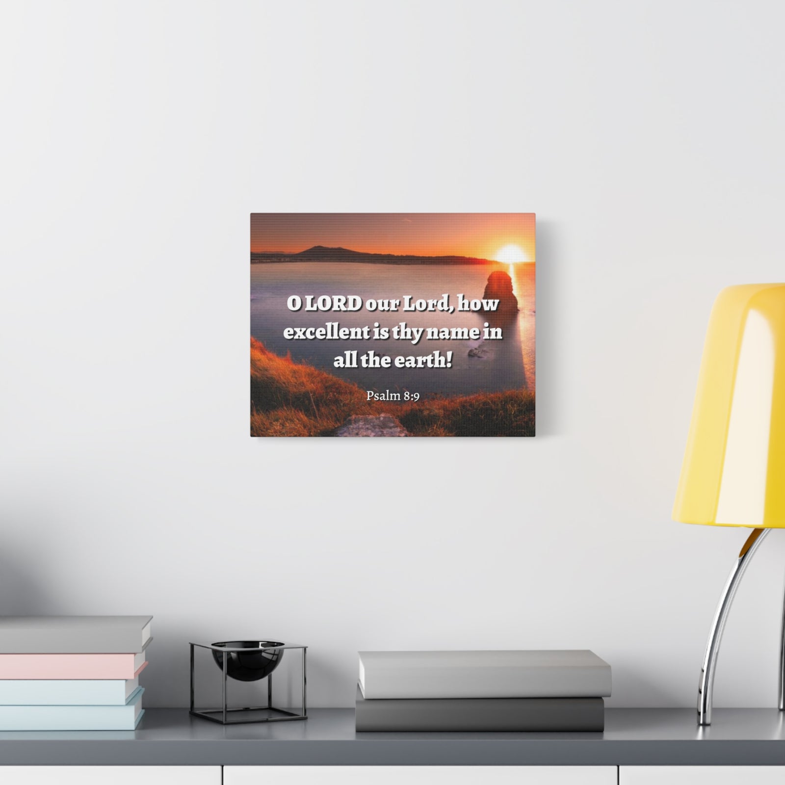 Scripture Walls Excellent is Thy Name Psalm 8:9 Bible Verse Canvas Christian Wall Art Ready to Hang-Express Your Love Gifts