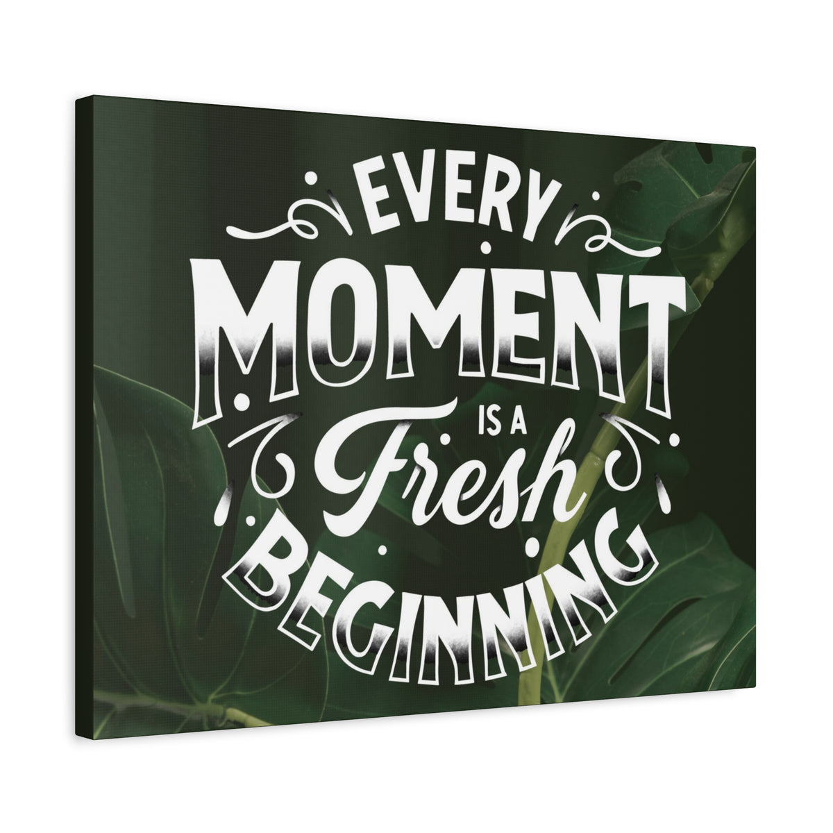 Inspirational Quote Canvas Fresh Beginning Wall Art Motivational Motto Inspiring Prints Artwork Decor Ready to Hang-Express Your Love Gifts