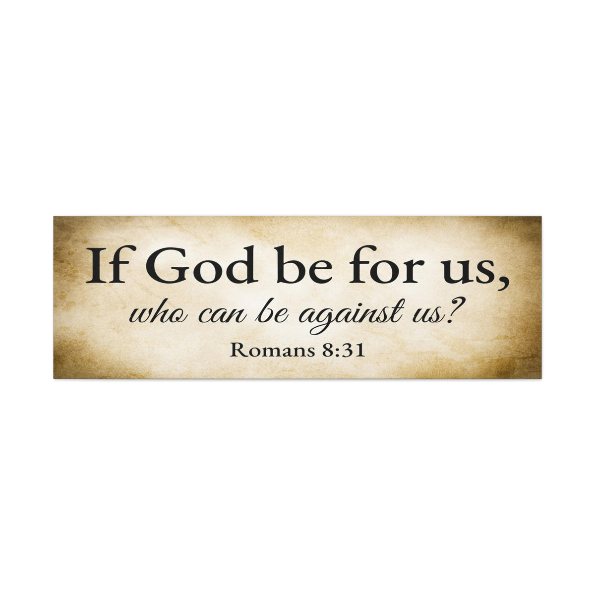 Scripture Walls Romans 8:31 Gold Bible Verse Canvas Christian Wall Art Ready to Hang Unframed-Express Your Love Gifts