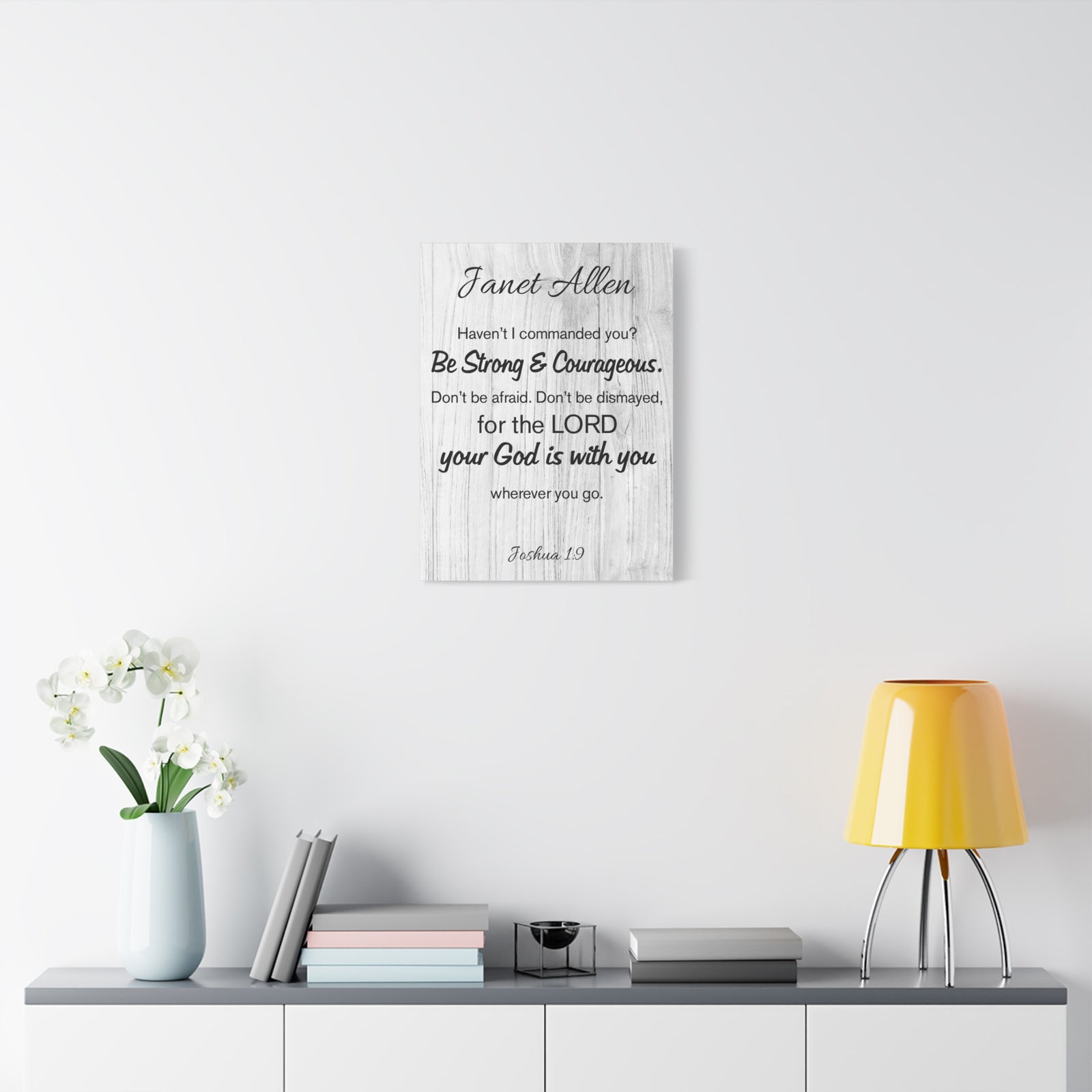 Scripture Walls Personalized Joshua 1:9 Bible Chapter Canvas Christian Wall Art Ready to Hang-Express Your Love Gifts