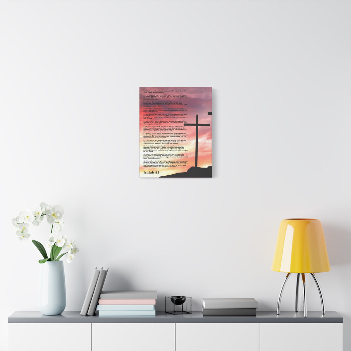 Scripture Canvas Prophecy Of Jesus Colored Isaiah 53 Christian Wall Art Bible Verse Print Ready to Hang-Express Your Love Gifts