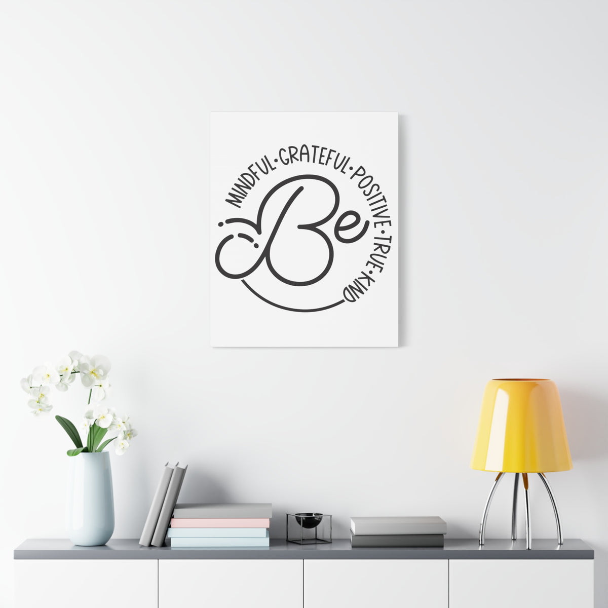 Inspirational Wall Art Mindful Grateful Positive Motivation Wall Decor for Home Office Gym Inspiring Success Quote Print Ready to Hang-Express Your Love Gifts