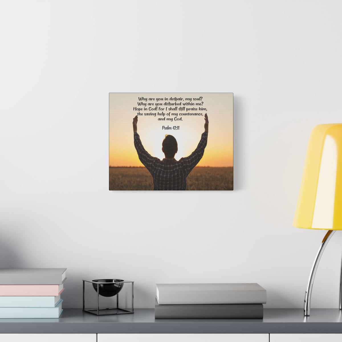 Scripture Walls Hope in God Psalm 42:11 Bible Verse Canvas Christian Wall Art Ready to Hang-Express Your Love Gifts