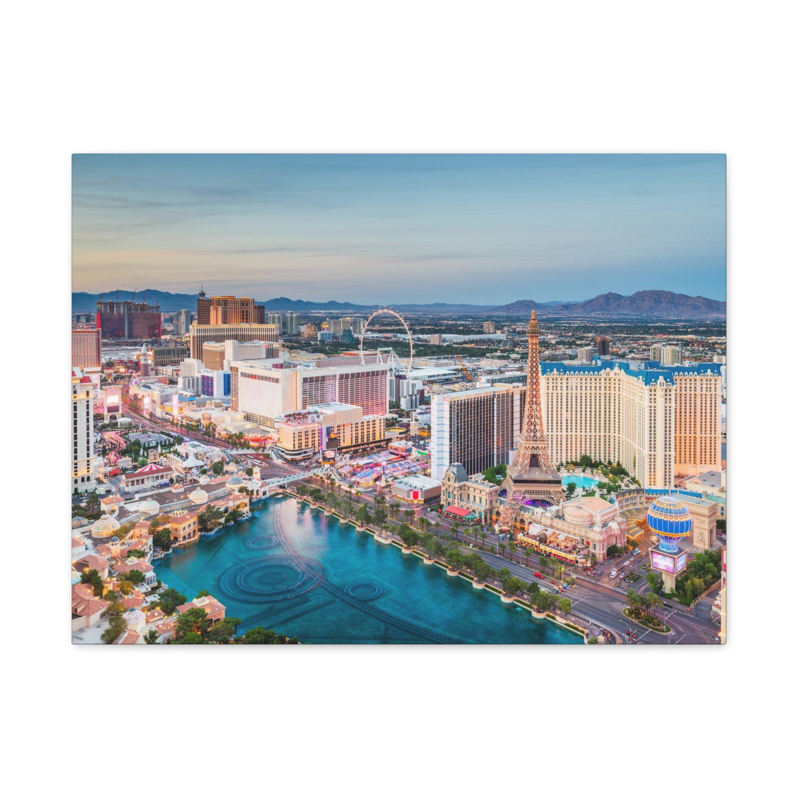 Las Vegas Daytime Skyline Canvas Artwork High-Quality Breathtaking Stunning Cityscape for Home Decor Ready to Hang-Express Your Love Gifts