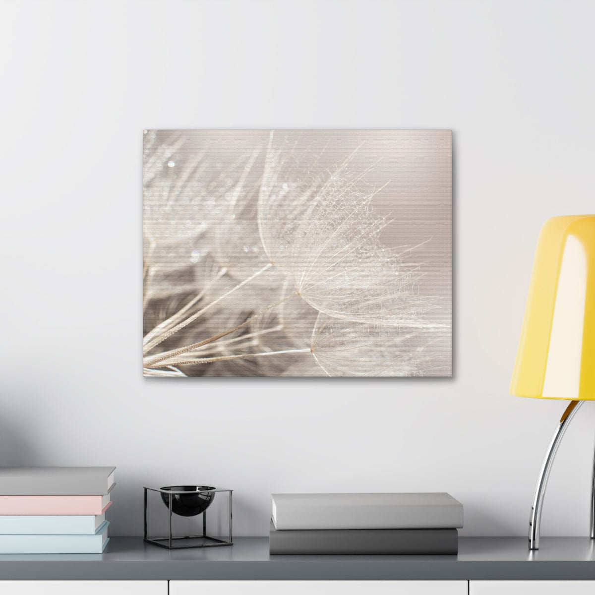 Soft Focus Dandelion At Sunset Seed Macro Closeup Canvas Wall Art for Home Decor Ready-to-Hang-Express Your Love Gifts