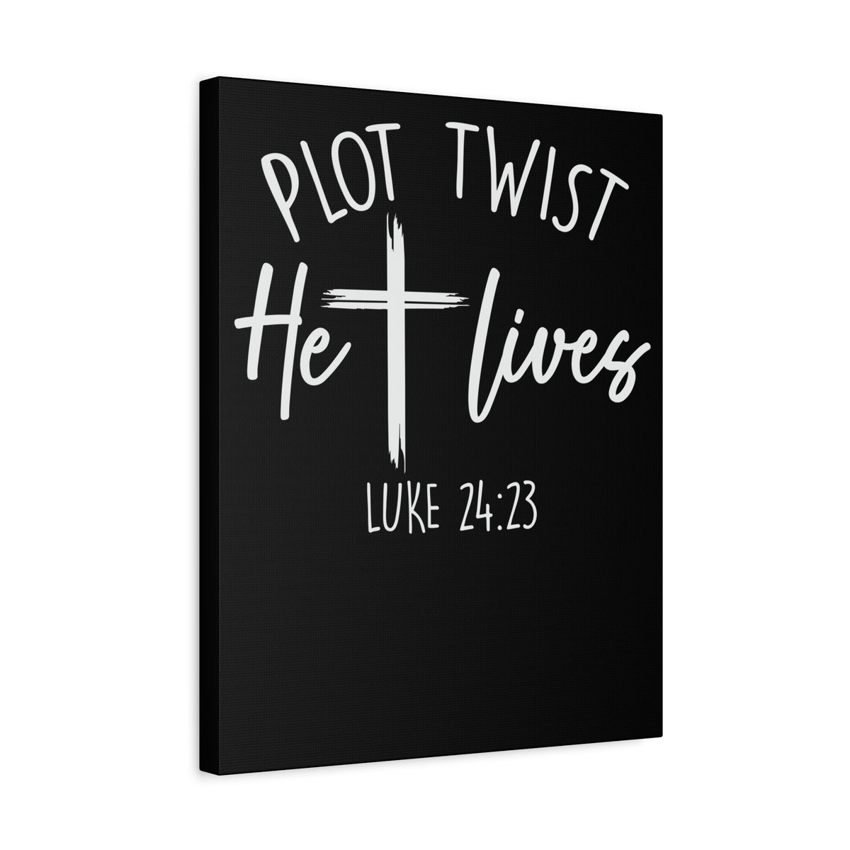 Scripture Walls Luke 24:23 Plot Twist Bible Verse Canvas Christian Wall Art Ready to Hang Unframed-Express Your Love Gifts