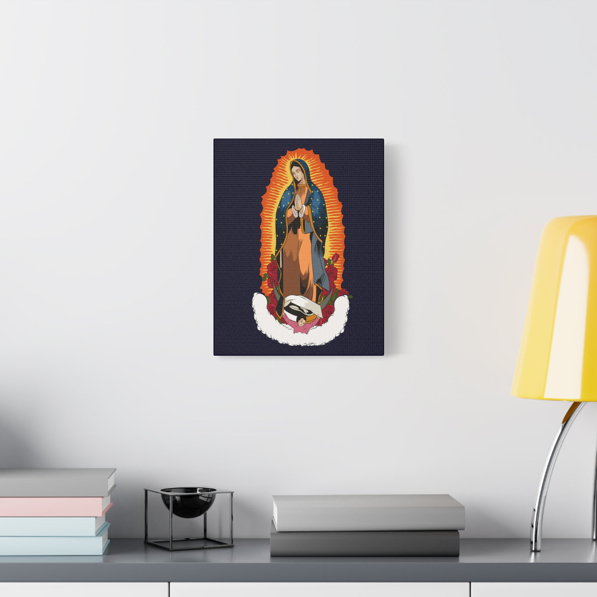 Our Lady of Guadalupe (Spanish: Nuestra Señora de Guadalupe ) Printed On Ready To Hang Stretched Canvas Wall Art-Express Your Love Gifts