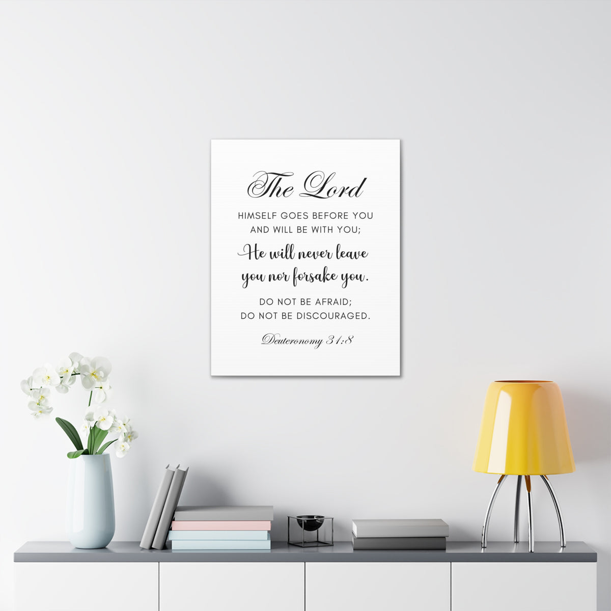 Scripture Walls Deuteronomy 31:8 Do Not Be Afraid Bible Verse Canvas Christian Wall Art Ready to Hang Unframed-Express Your Love Gifts