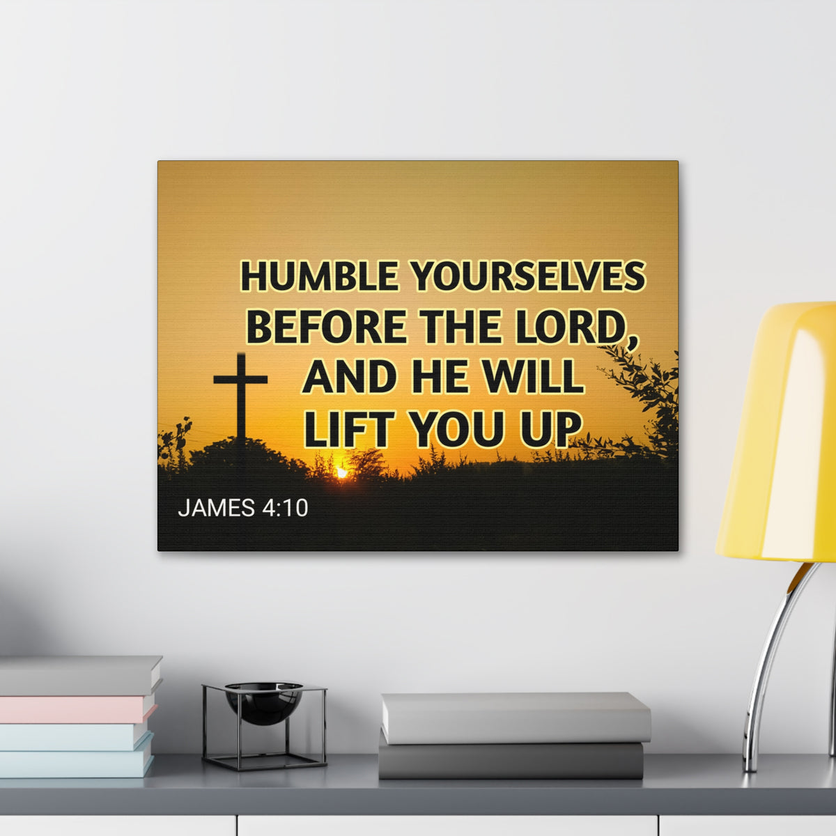 Scripture Walls Humble Yourselves James 4:10 Bible Verse Canvas Christian Wall Art Ready to Hang-Express Your Love Gifts