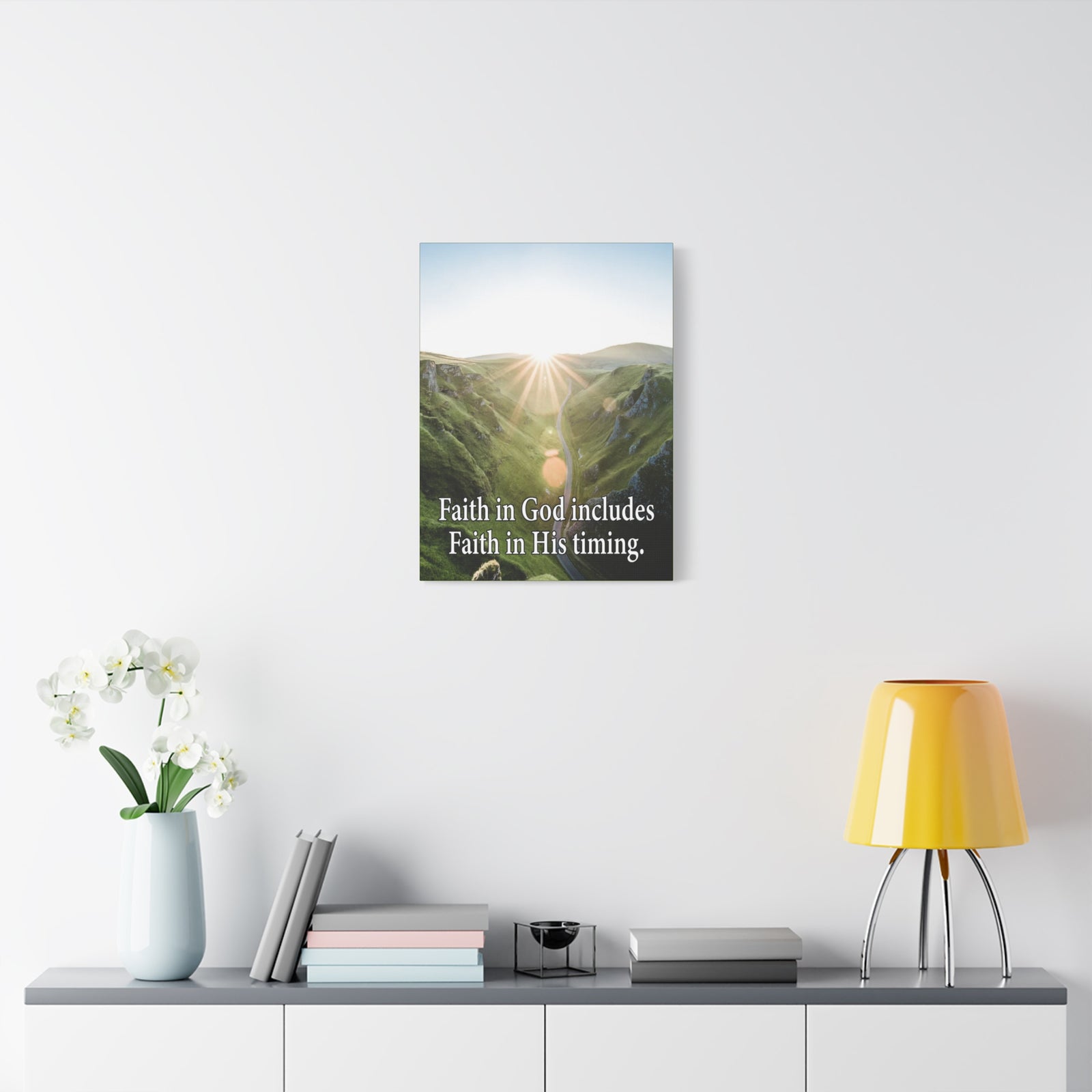 Scripture Walls Faith in God's Timing Psalm 27:14 Christian Wall Decor Scripture Art Ready to Hang-Express Your Love Gifts
