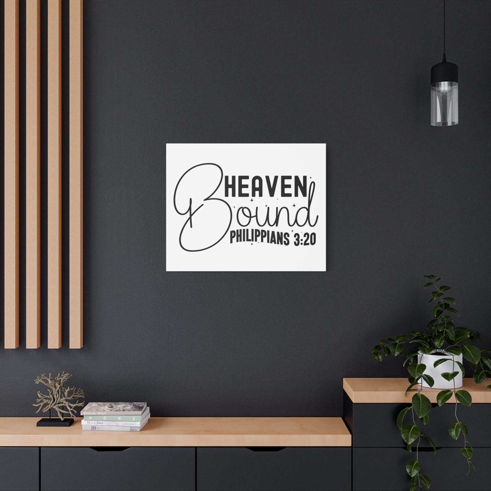Scripture Walls Philippians 3:20 I am Heaven Bound Bible Verse Canvas Christian Wall Art Ready to Hang Unframed-Express Your Love Gifts