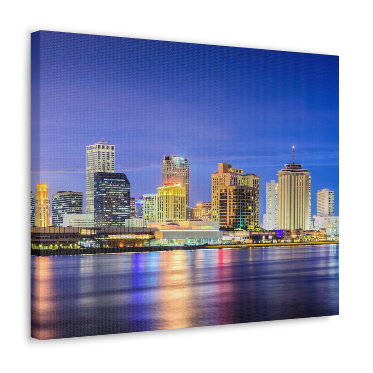 New Orleans Night Skyline Canvas Artwork High-Quality Breathtaking Stunning Cityscape for Home Decor Ready to Hang-Express Your Love Gifts
