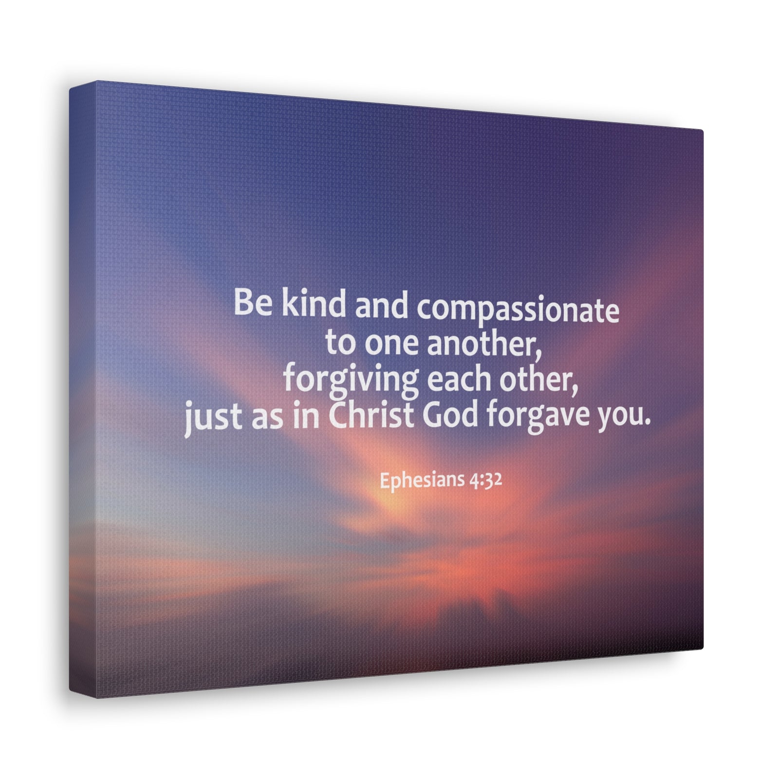 Scripture Canvas Kind and Compassionate Ephesians 4:32 Christian Wall Art Bible Verse Print Ready to Hang-Express Your Love Gifts