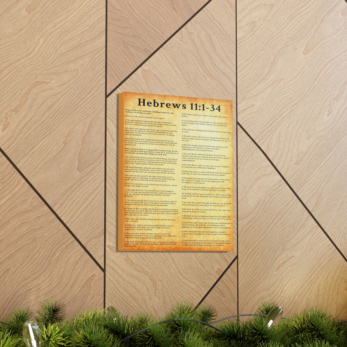 Scripture Walls Hebrews 11:1-34 Bible Verse Canvas Christian Wall Art Ready to Hang Unframed-Express Your Love Gifts