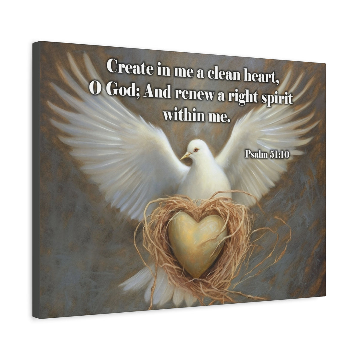 Scripture Walls Clean Heart Psalm 51:10 Christian Wall Art Print Ready to Hang Unframed-Express Your Love Gifts