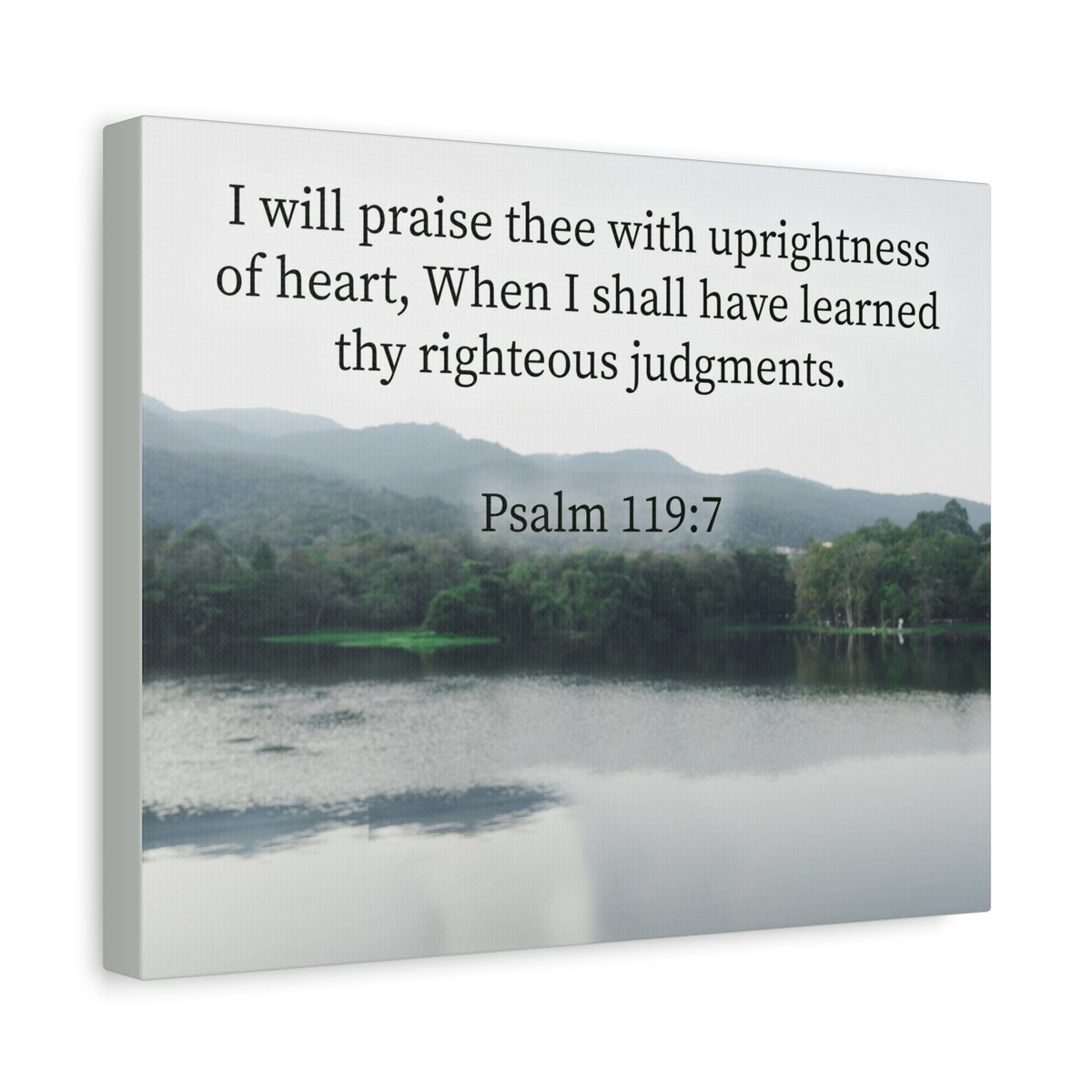 Bible Verse Canvas Righteous Judgments Psalm 119:7 Christian Home Decor Scripture Art-Express Your Love Gifts