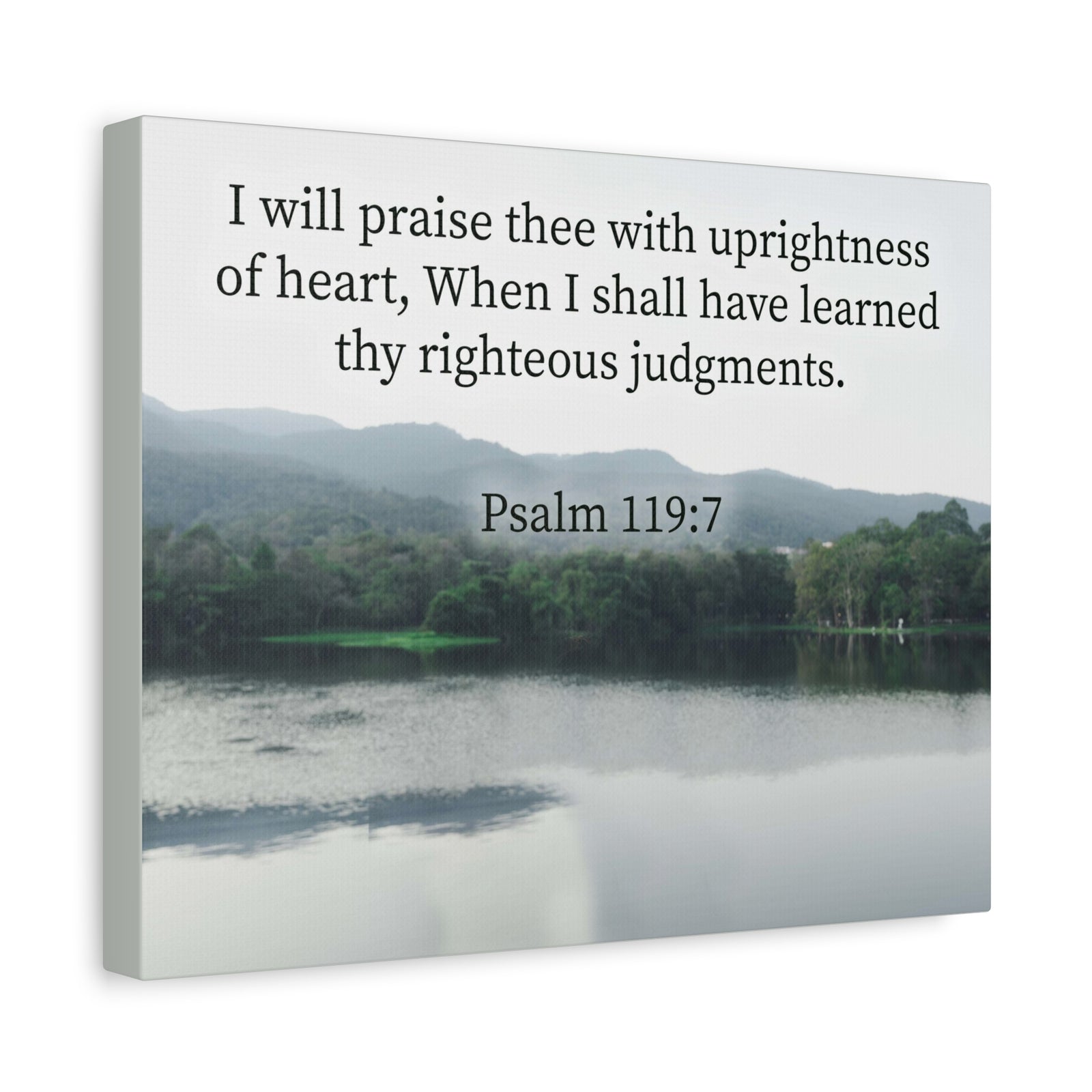Bible Verse Canvas Righteous Judgments Psalm 119:7 Christian Home Decor Scripture Art-Express Your Love Gifts