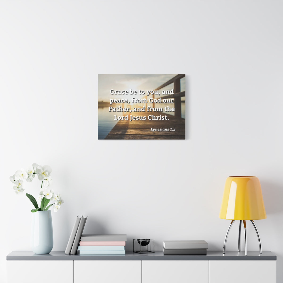 Scripture Walls Grace & Peace Ephesians 1:2 Bible Verse Canvas Christian Wall Art Ready to Hang-Express Your Love Gifts