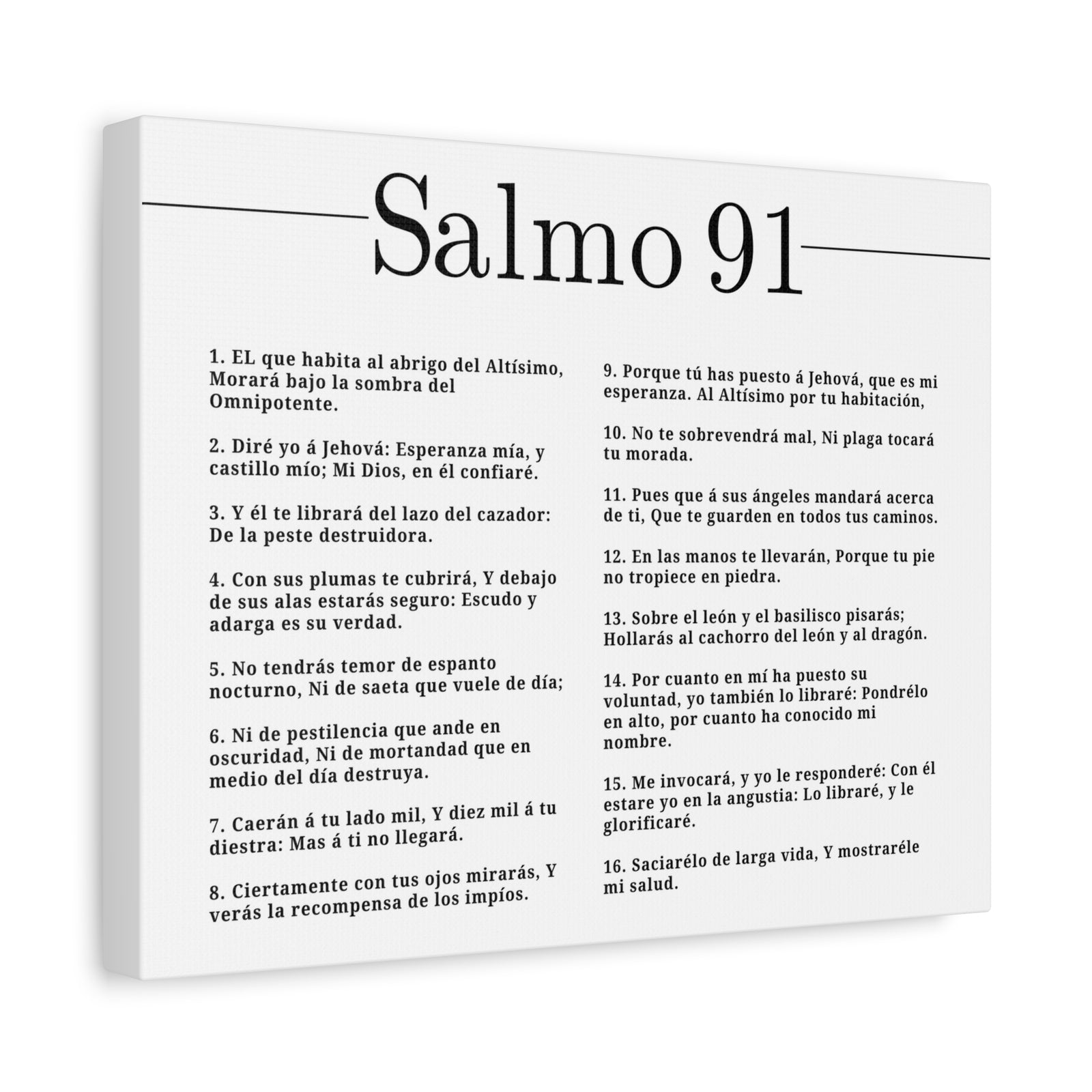 Salmo 91 Impresión De Arte Cristiano en la Pared Lista Para Colgar-Express Your Love Gifts