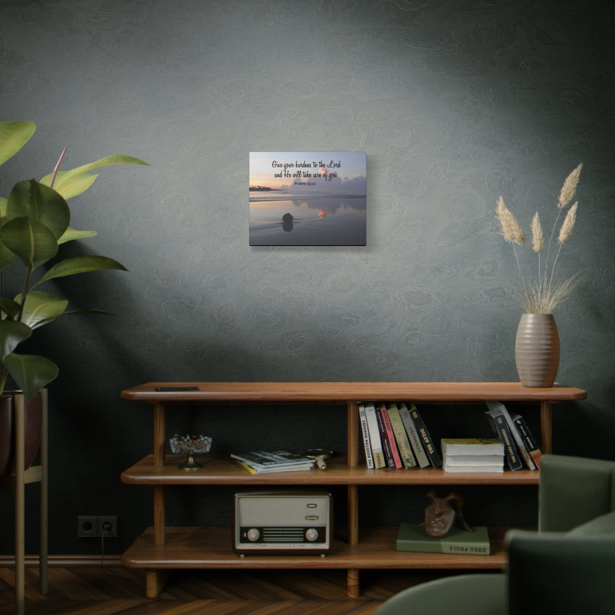 Scripture Walls Care Of You Psalms 55:22 Bible Verse Canvas Christian Wall Art Ready to Hang-Express Your Love Gifts