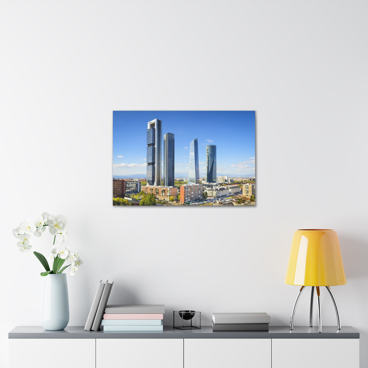 Madrid Daytime Skyline Canvas Artwork High-Quality Breathtaking Stunning Cityscape for Home Decor Ready to Hang-Express Your Love Gifts