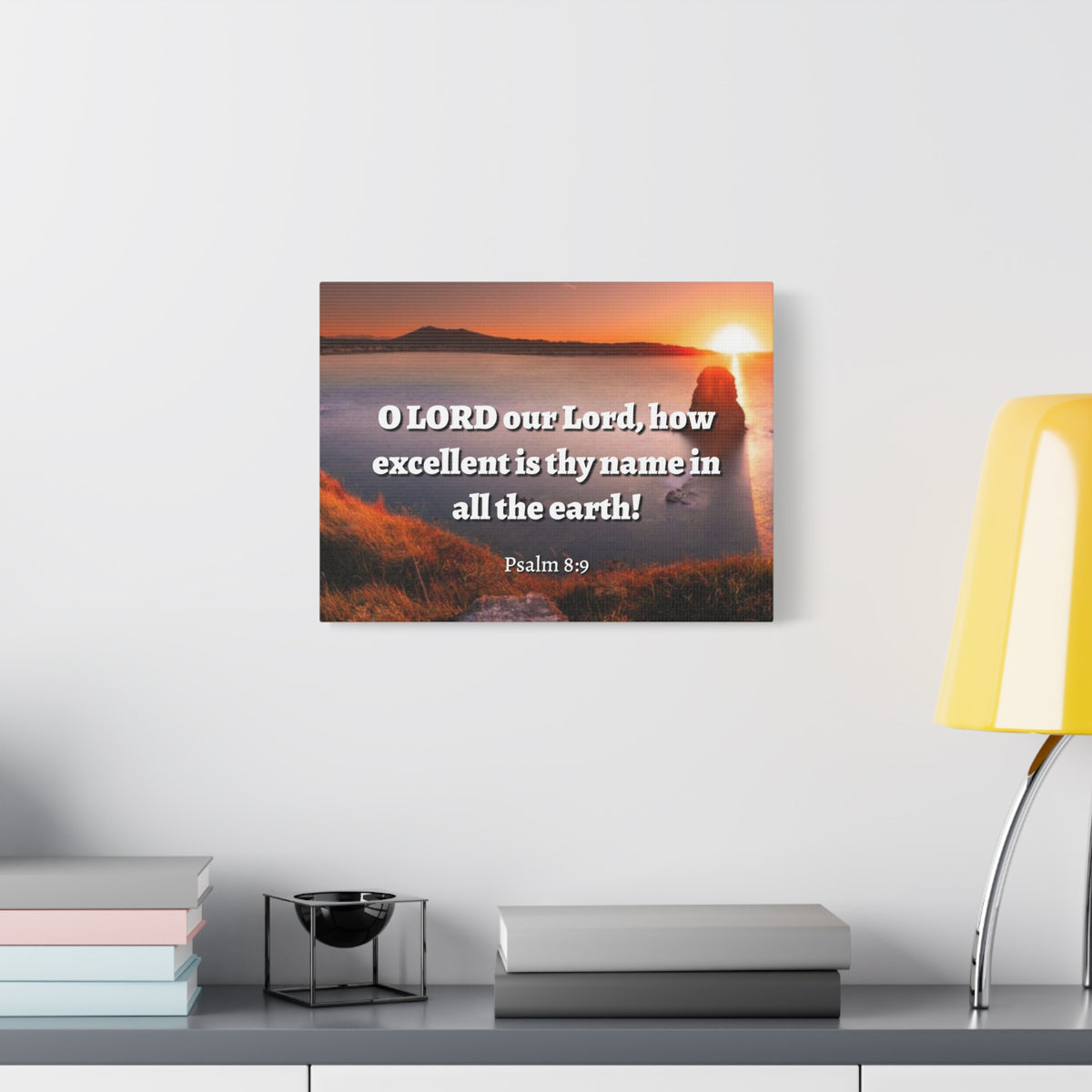 Scripture Walls Excellent is Thy Name Psalm 8:9 Bible Verse Canvas Christian Wall Art Ready to Hang-Express Your Love Gifts